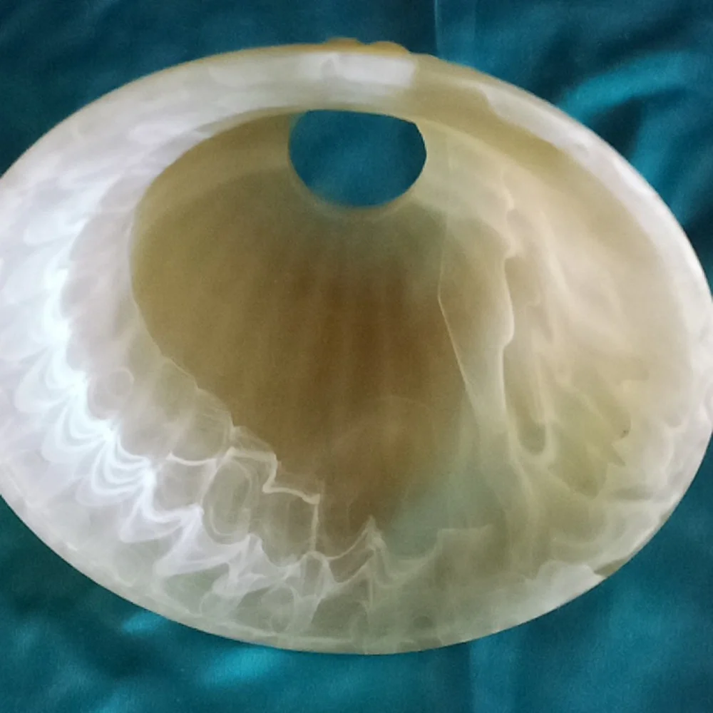 Thick glass Tuscany fluted chandelier or lamp globe